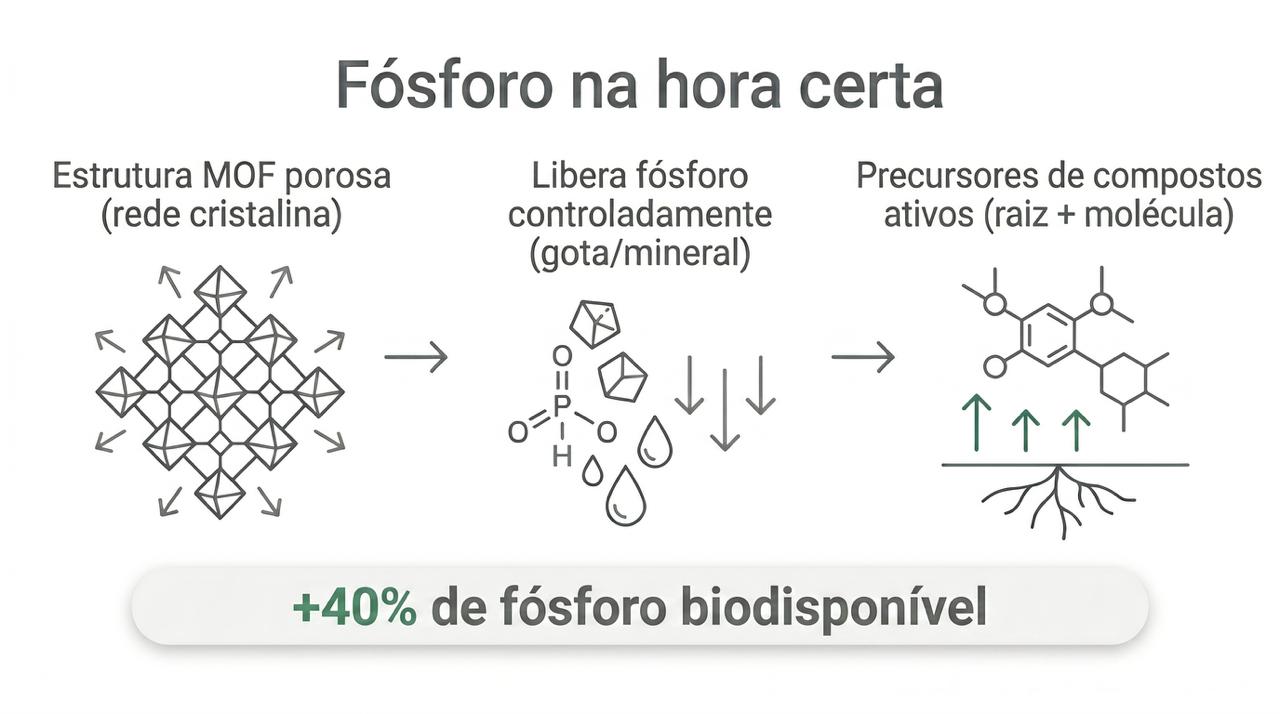 Fósforo na hora certa: MOF libera fósforo biodisponível